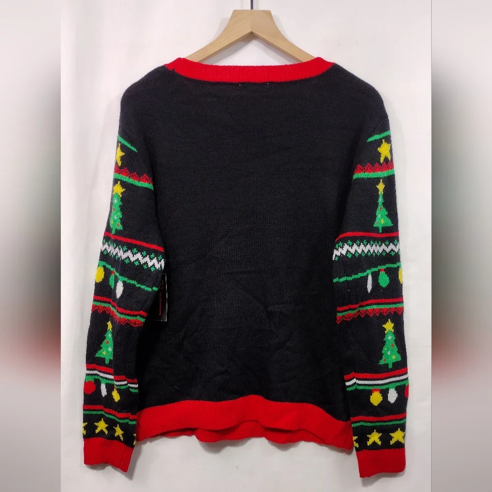 NWT No Boundaries Sequin Blessed Ugly Christmas Sweater Womens 3X Multicolor - Picture 6 of 10